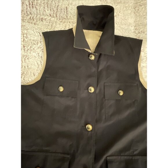 Orvis Vest Mens Small‎ Reversible Cinch Adjustable Waist Fishing Horse Black,Tan - Picture 13 of 16